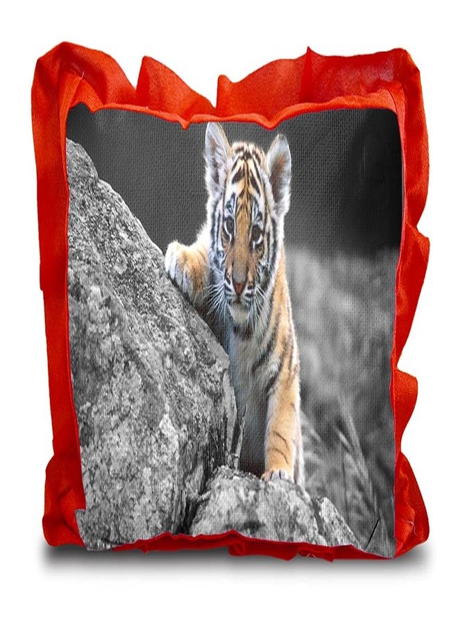 CUDDLY PRINT Cuddlyprint Kids Cartoon Printed Velvet Baby Pillow/Cushion/Toys/Soft Toys/Toddler Pillow/Kids Pillow for Baby Boy/Baby Girl (Rectangle Shape) - 12 x 18-inches Style 102 - Image 1